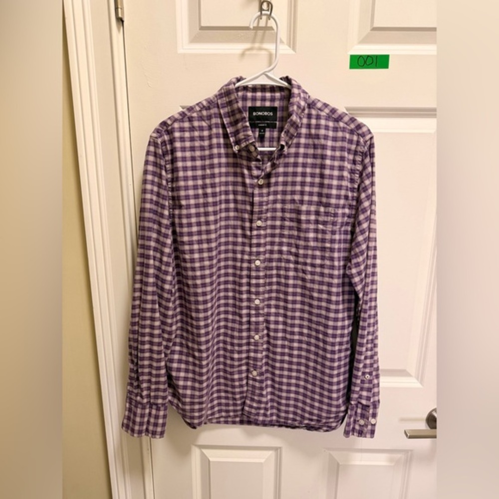 Mens Bonobos Long Sleeve Button Down Shirt